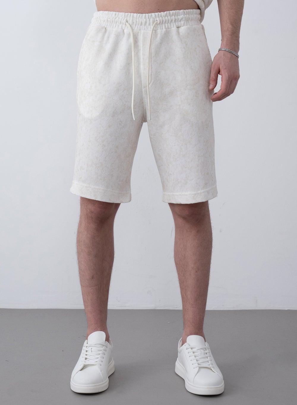 Men’s White Drawstring Casual Shorts – Relaxed Fit 2 Pack - Image 1