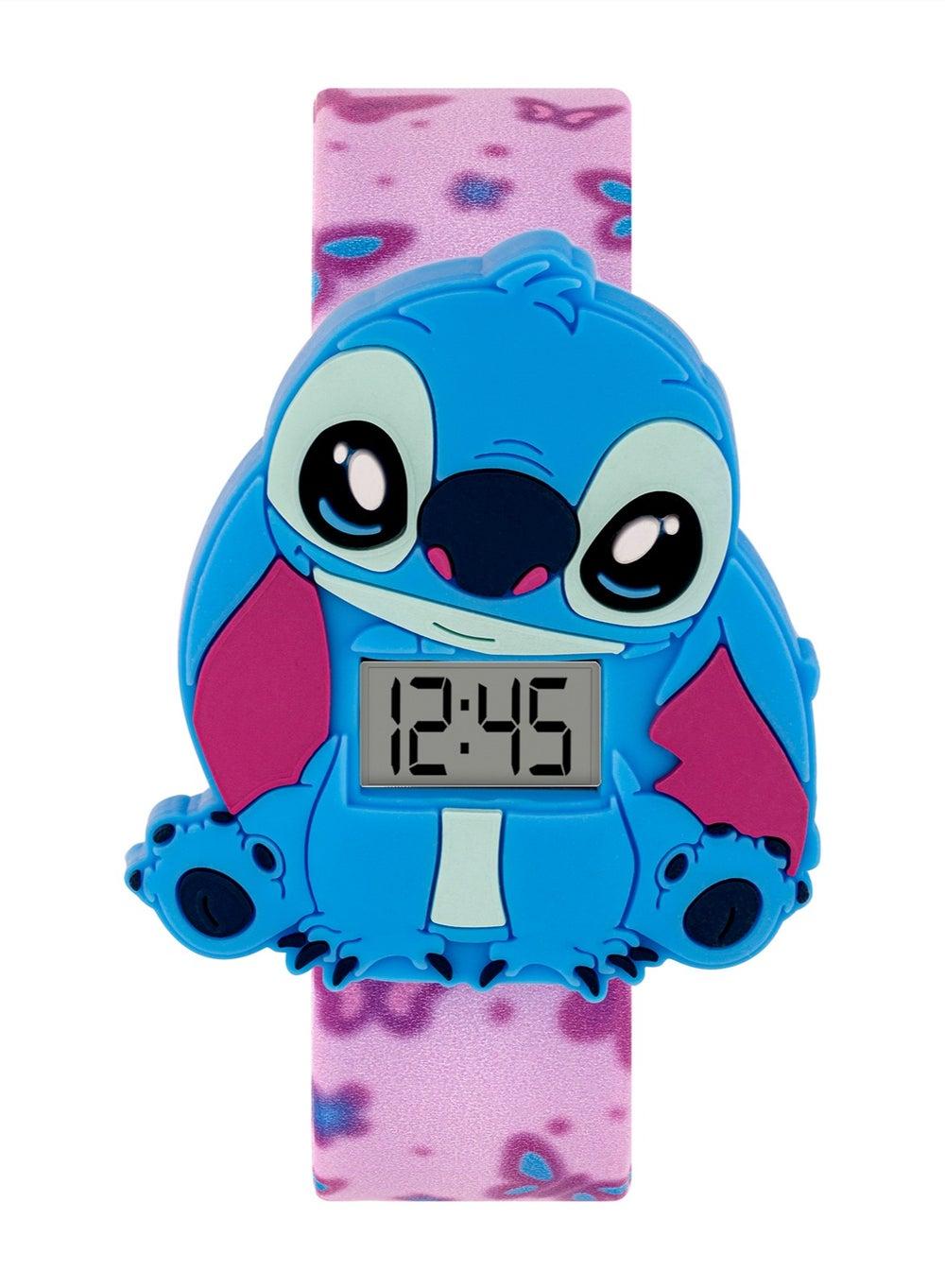 Disney Stitch Slapband Digital Watch LAS4140 Blue Pink - Image 1