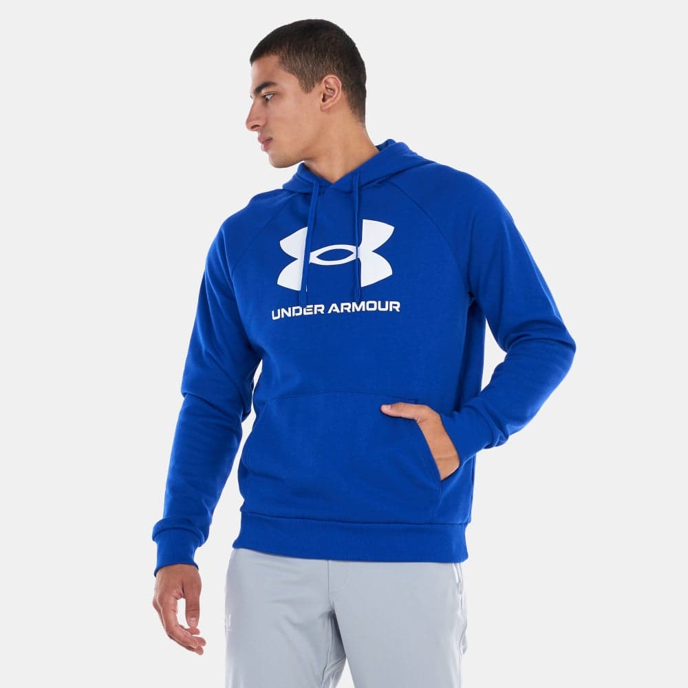 Under Armour UA Rival Fleece Logo Hoodie Blue - Image 1