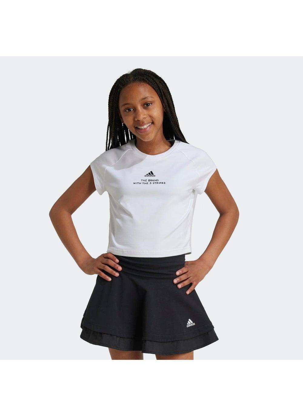 Adidas Jg Jam T White Training T-Shirt 7-8Y - Image 1
