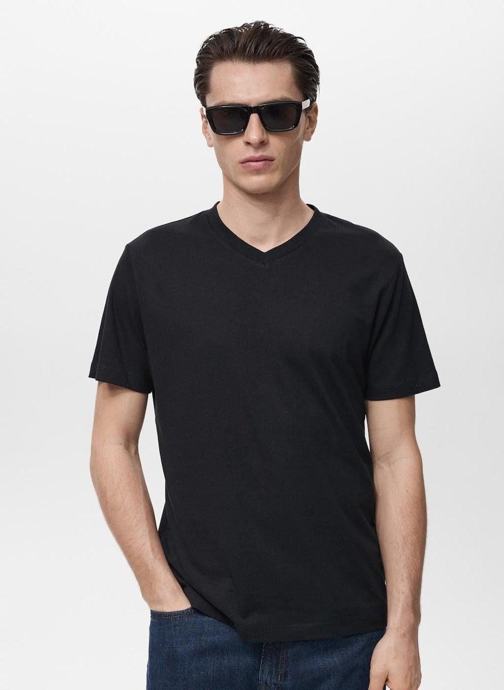 Slim Fit V-Neck T-Shirt 17051229 - Image 1