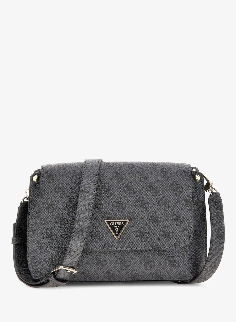 Meridian II Grey Logo Flap Crossbody Bag - Image 1