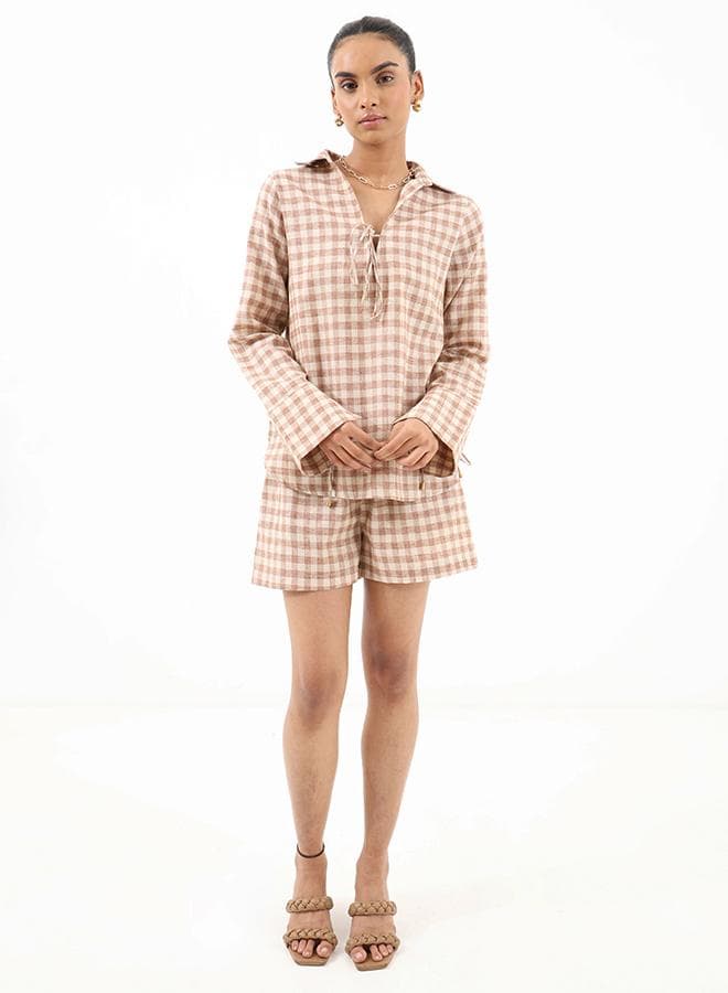 Color Symphony Printed Linen Co-Ord Set - Image 1