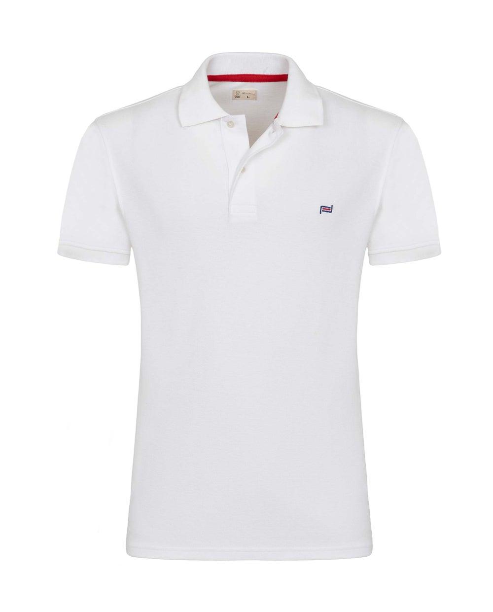 Men’s Classic White Cotton Polo Shirt - Image 1