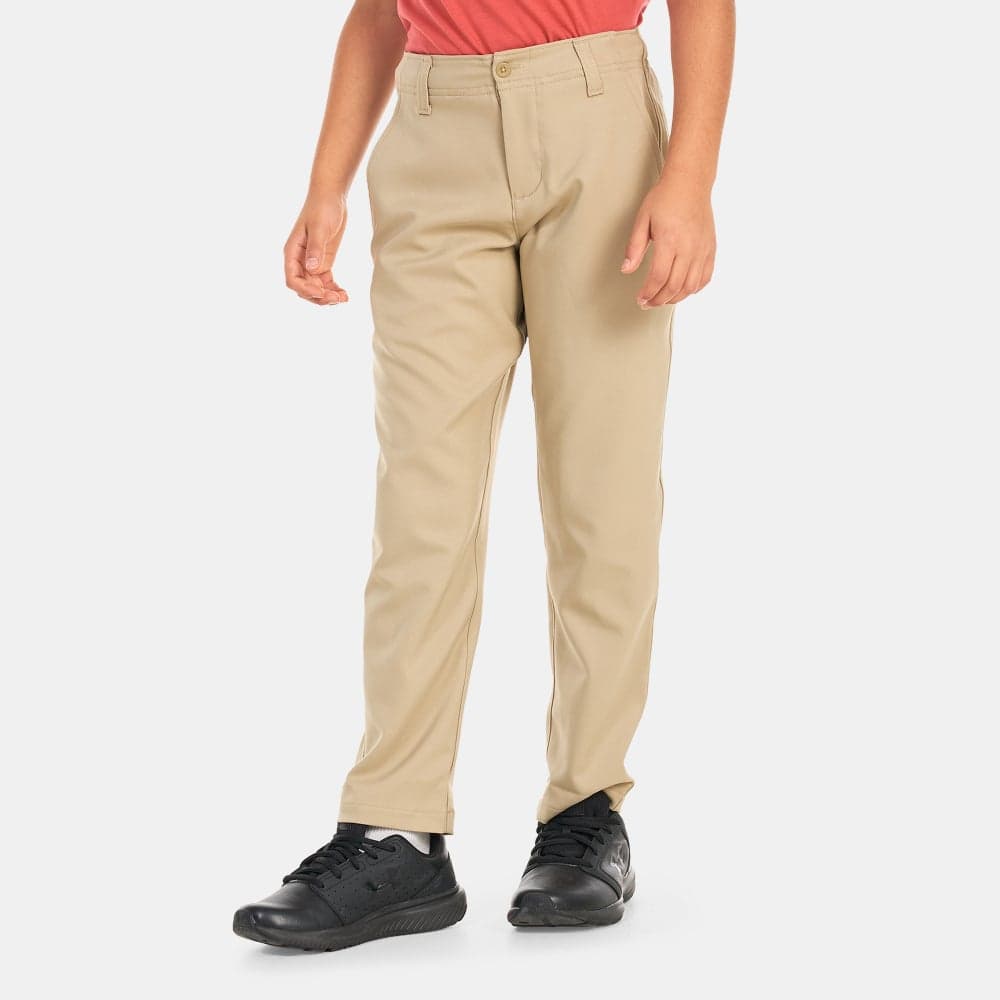 Boys UA Showdown Slim Fit Golf Pants Khaki - Image 1
