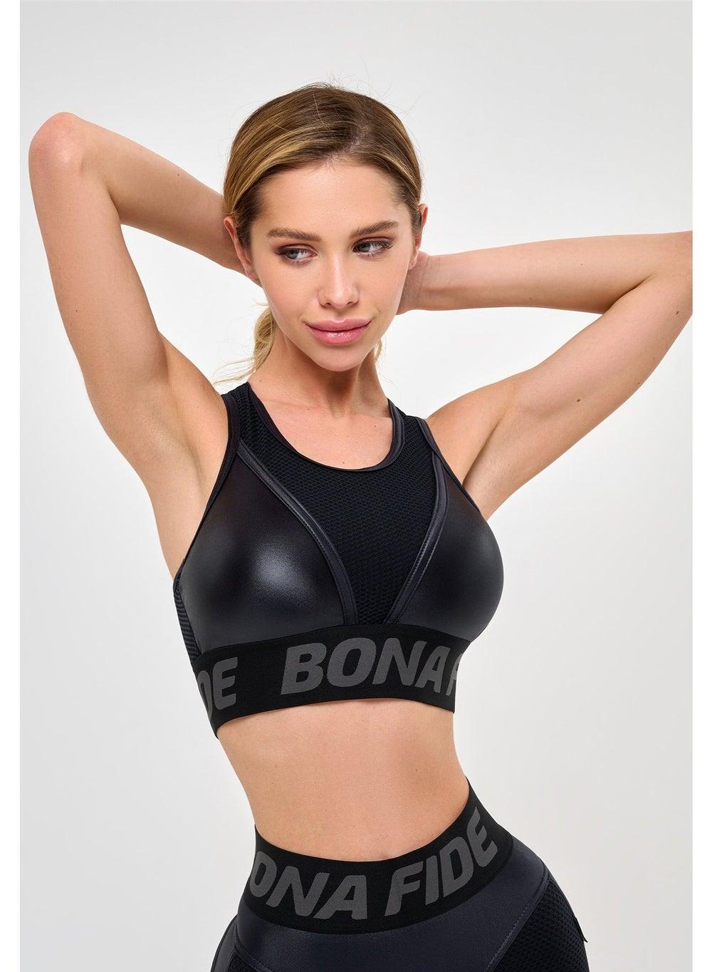 Bona Fide High-Impact Sports Bra Black Support Fit - Image 1