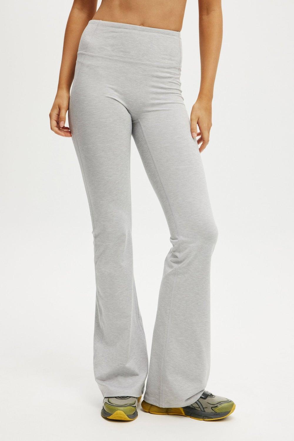 Ultra Soft Studio Flare Pants Light Grey Marle - Image 1