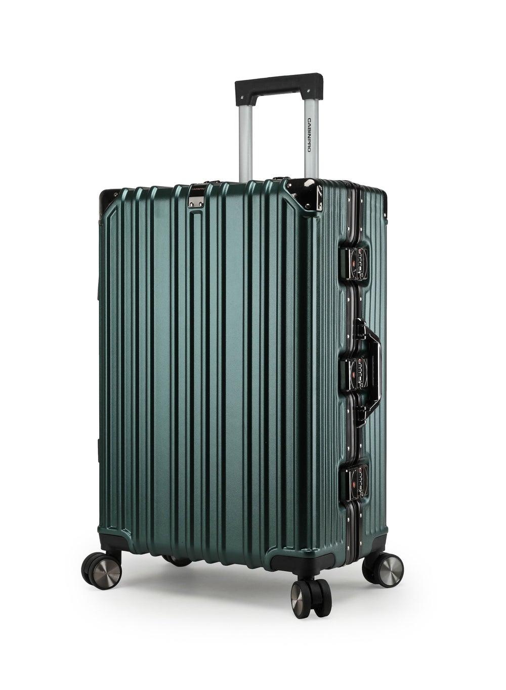 CP001 Aluminum Frame Polycarbonate Medium Luggage Blackish Green - Image 1