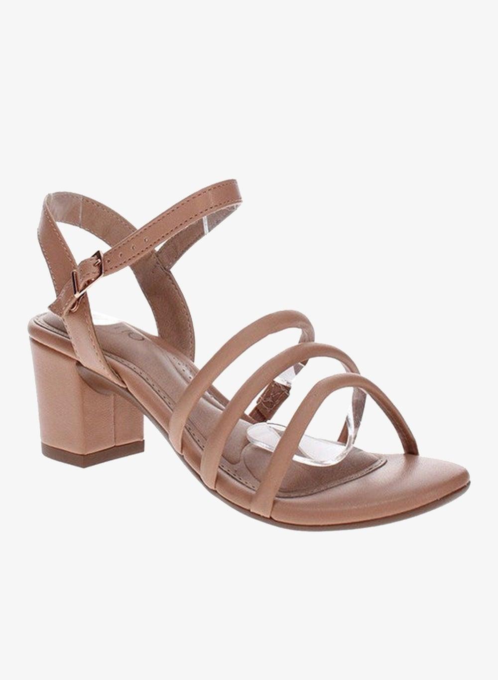 Nude Slingback Low Heel Sandals for Women - Image 1
