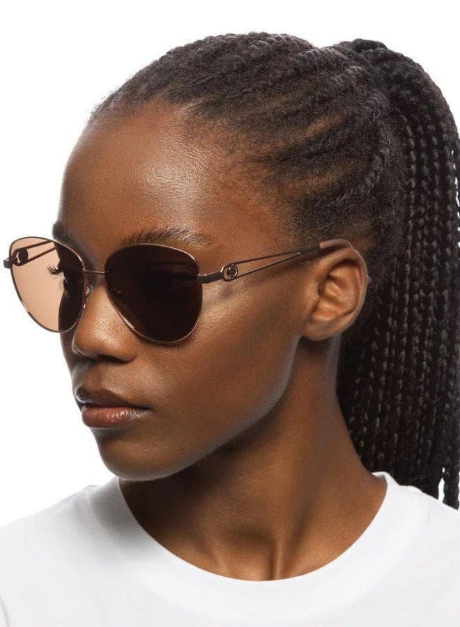 Retro Teardrop Sol2229937 Gold Oversized Luxury Sunglasses - Image 1