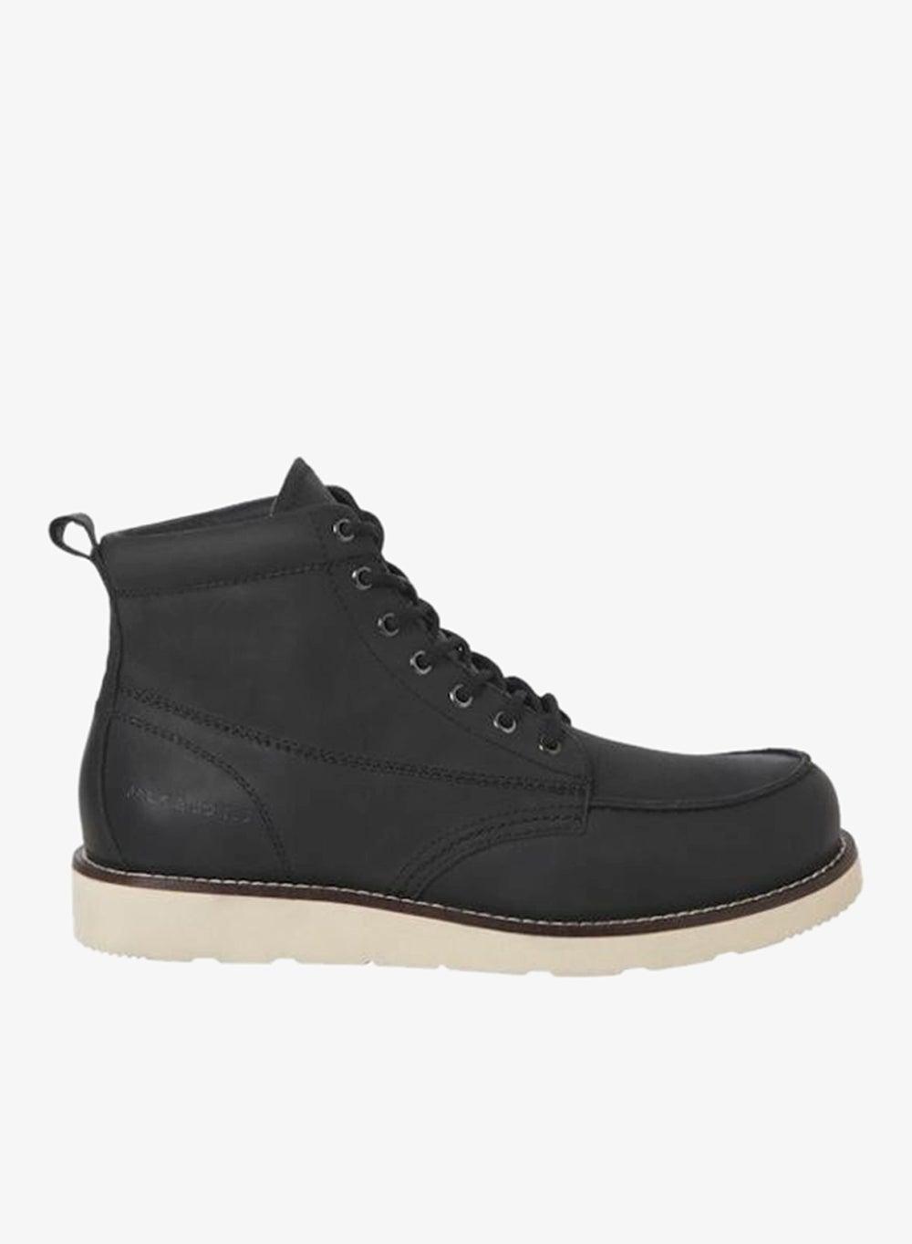 Jfwtoronto Chunky Leather Lace-Up Boots Black - Image 1