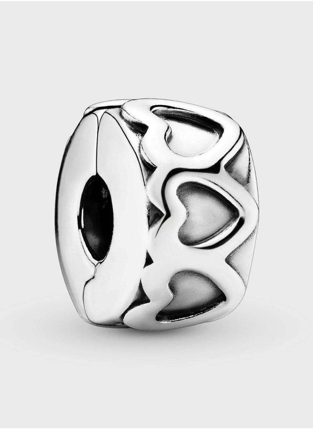 Band of Hearts Sterling Silver Clip Charm - Image 1