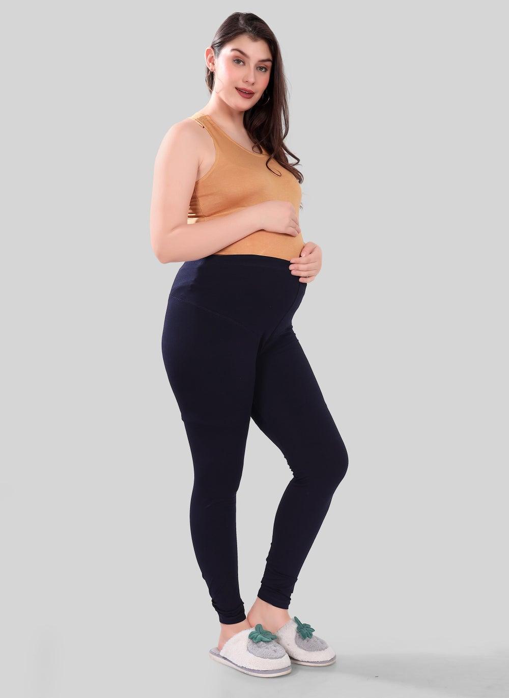 High Waist Maternity Active Leggings in Navy - Image 1
