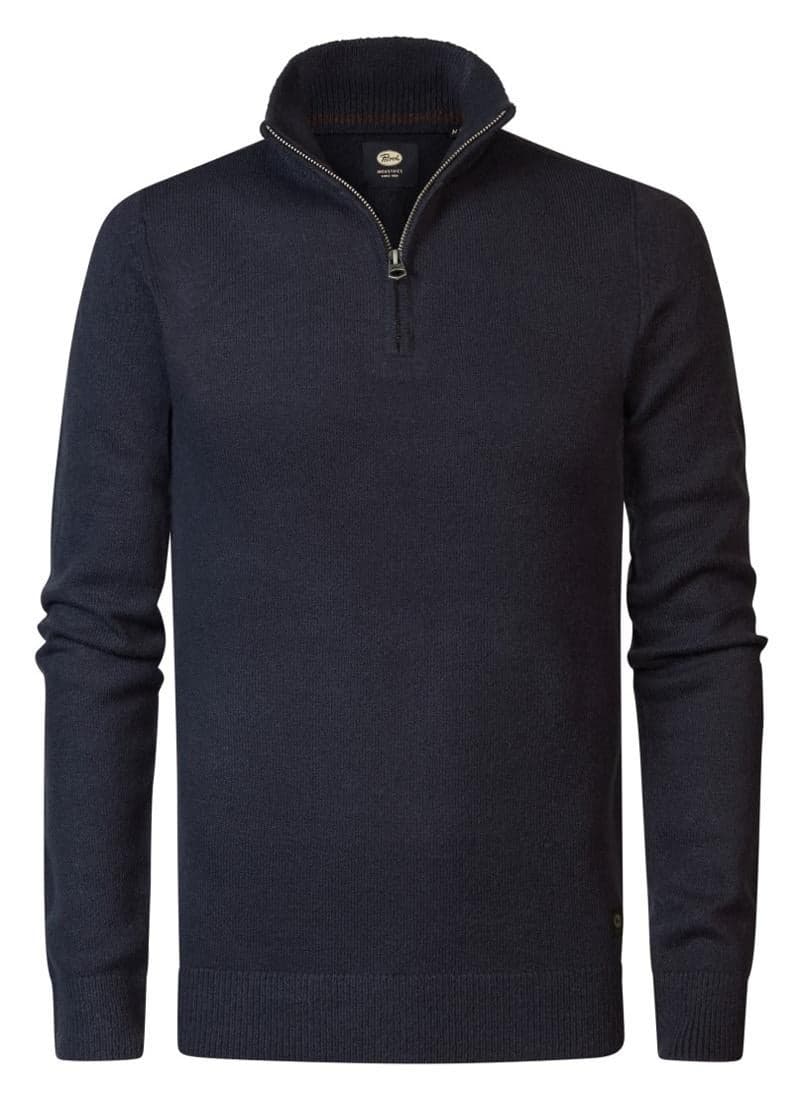 Men’s Sky Captain Cotton Knit Collar Sweater - Image 1