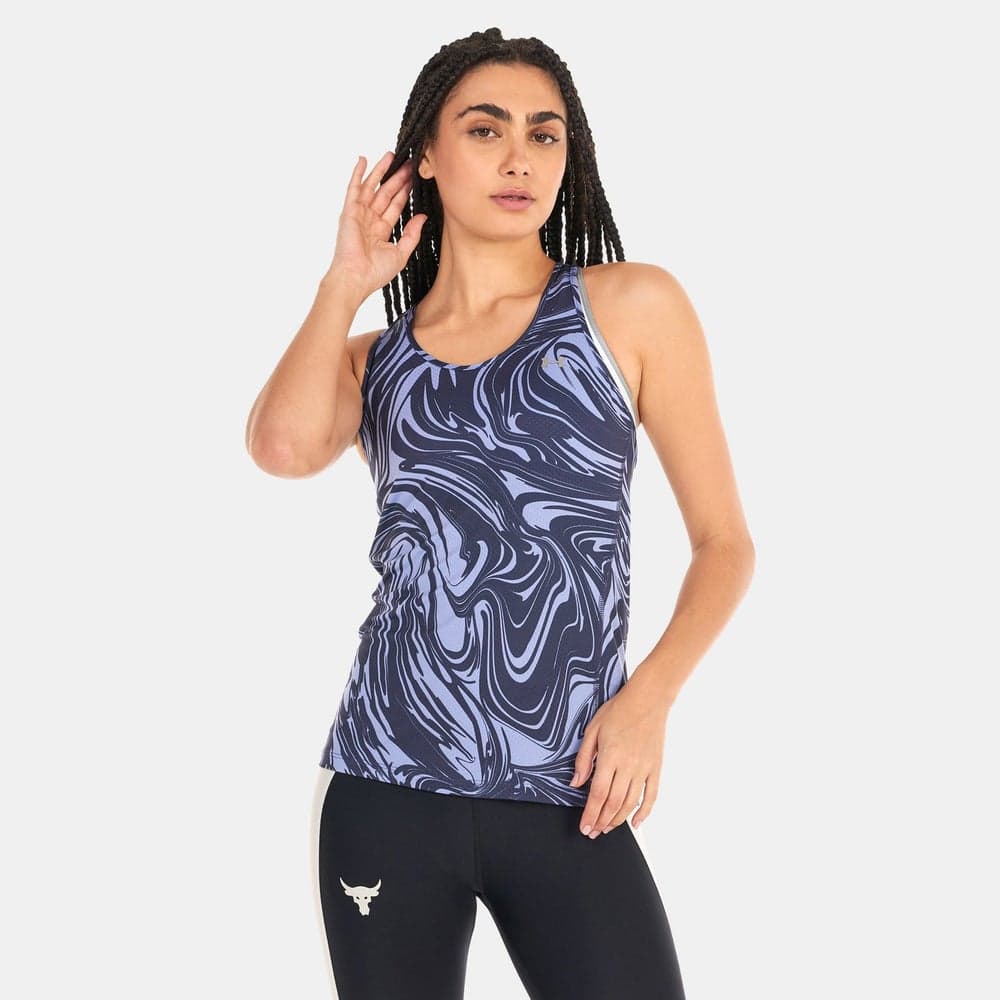 HeatGear® Armour Racer Print Tank Top Purple - Image 1