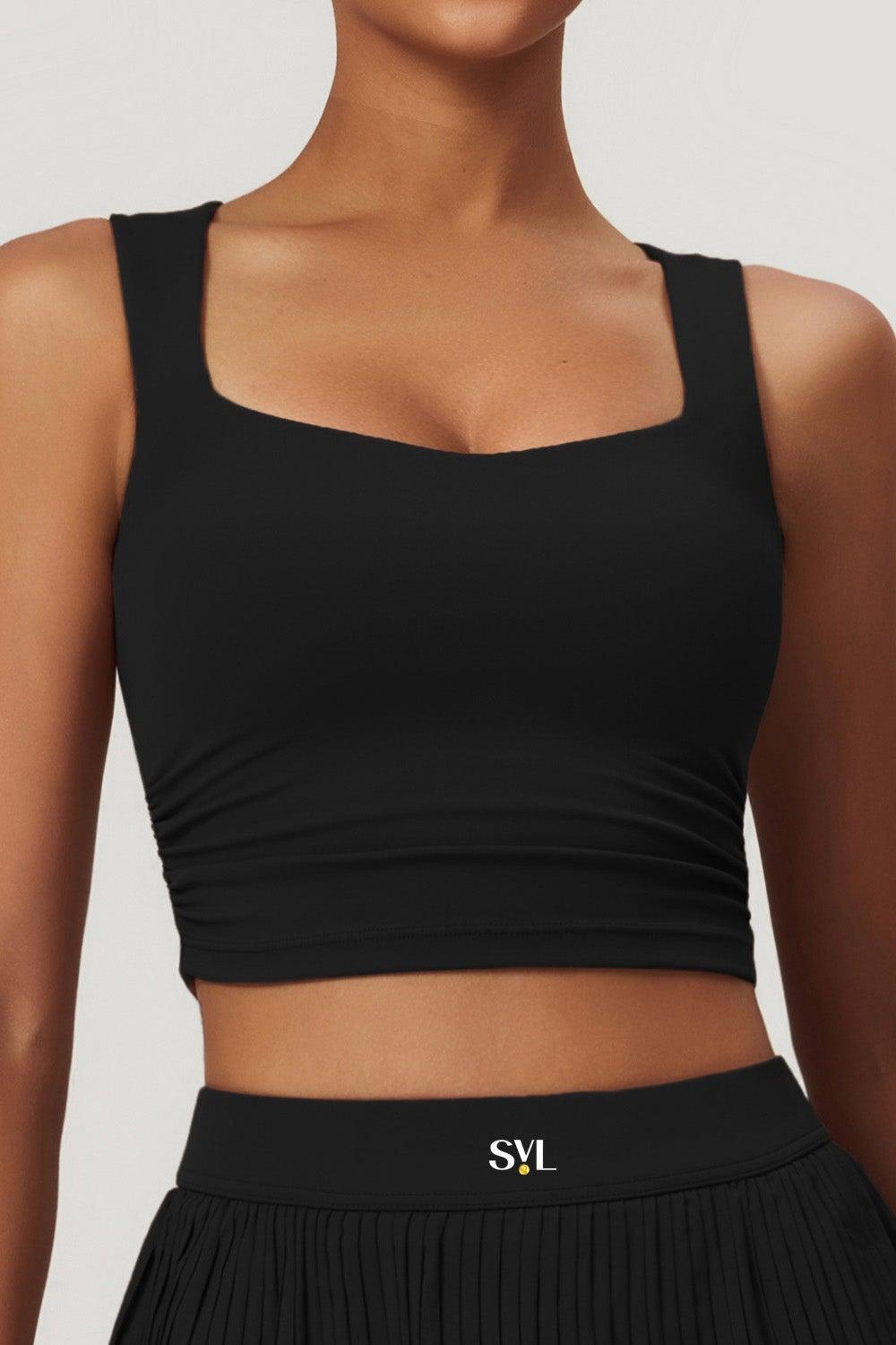SVL Black Built-In Bra Sport Top - Image 1