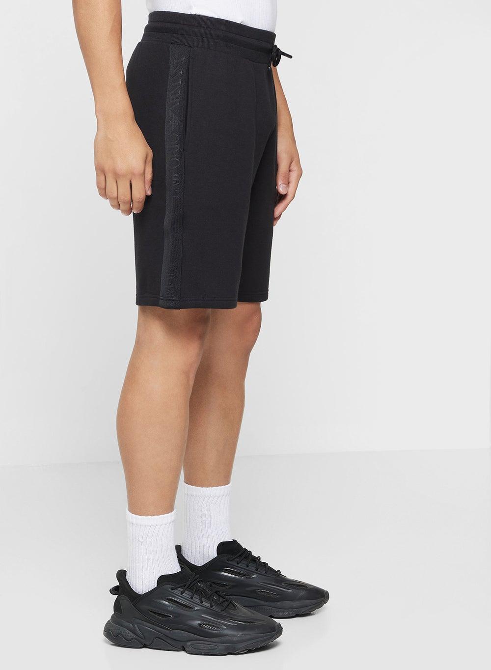 Logo Drawstring Jersey Shorts Em000495 Black - Image 1
