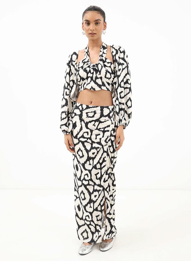 Radiant Grace Halter Co-Ord Skirt Set - Image 1