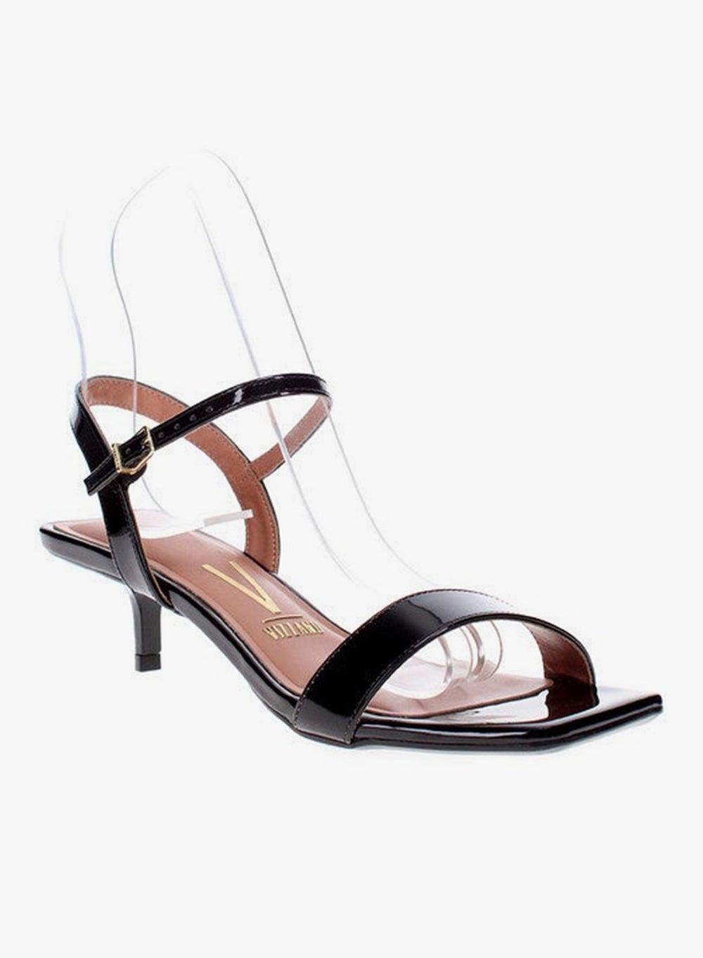 Black Slingback Low Heel Sandals for Women - Image 1