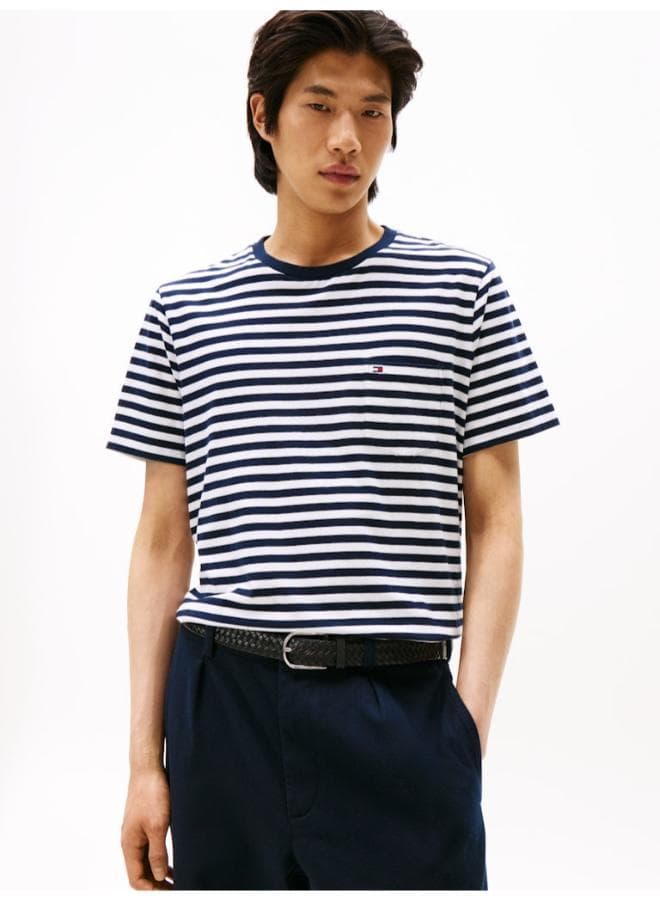 Stripe Patch Pocket Cotton Jersey T-Shirt MW0MW413780A4 - Image 1