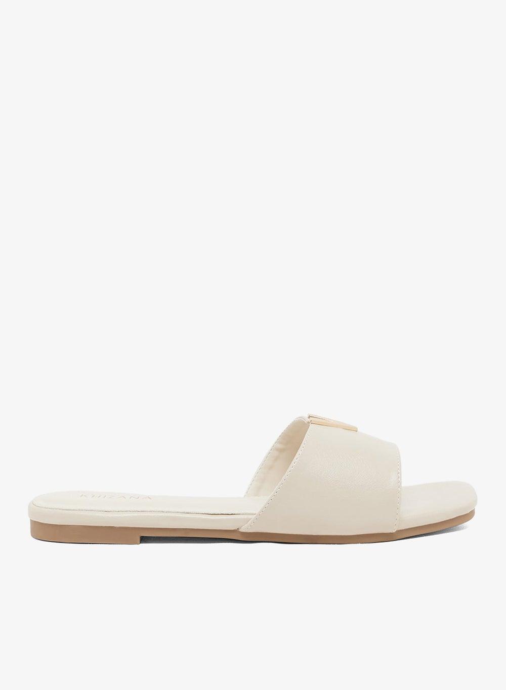 Off-White Casual Flat Slide Sandals Vhl532843A - Image 1