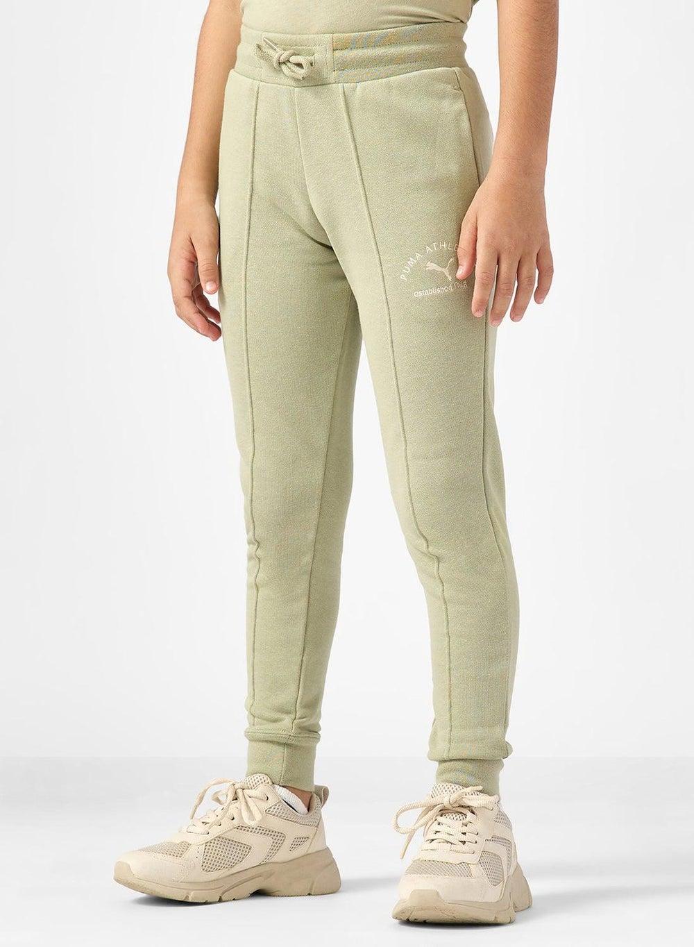 Girls Classic Cotton Sweatpants 68885382 Light Green - Image 1