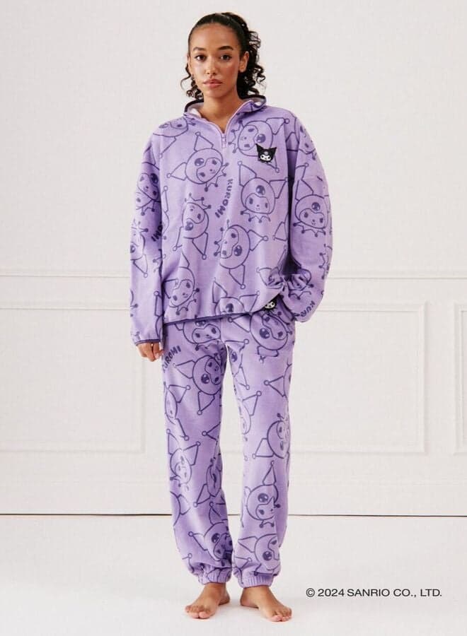 Kuromi Lavender Fleece Trousers 654912925 - Image 1