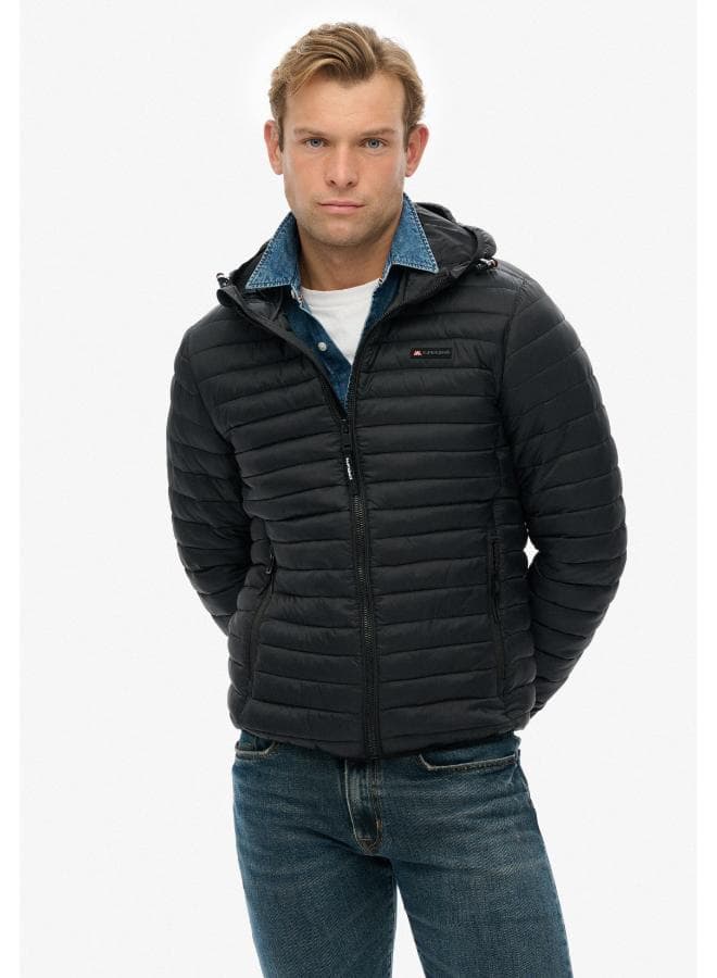Fuji Lite Hooded Slim Fit Jacket Jet Black - Image 1