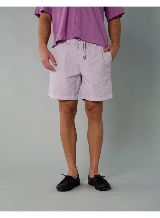 AE Flex 8" Linen-Blend Trekker Shorts Lavender - Image 1