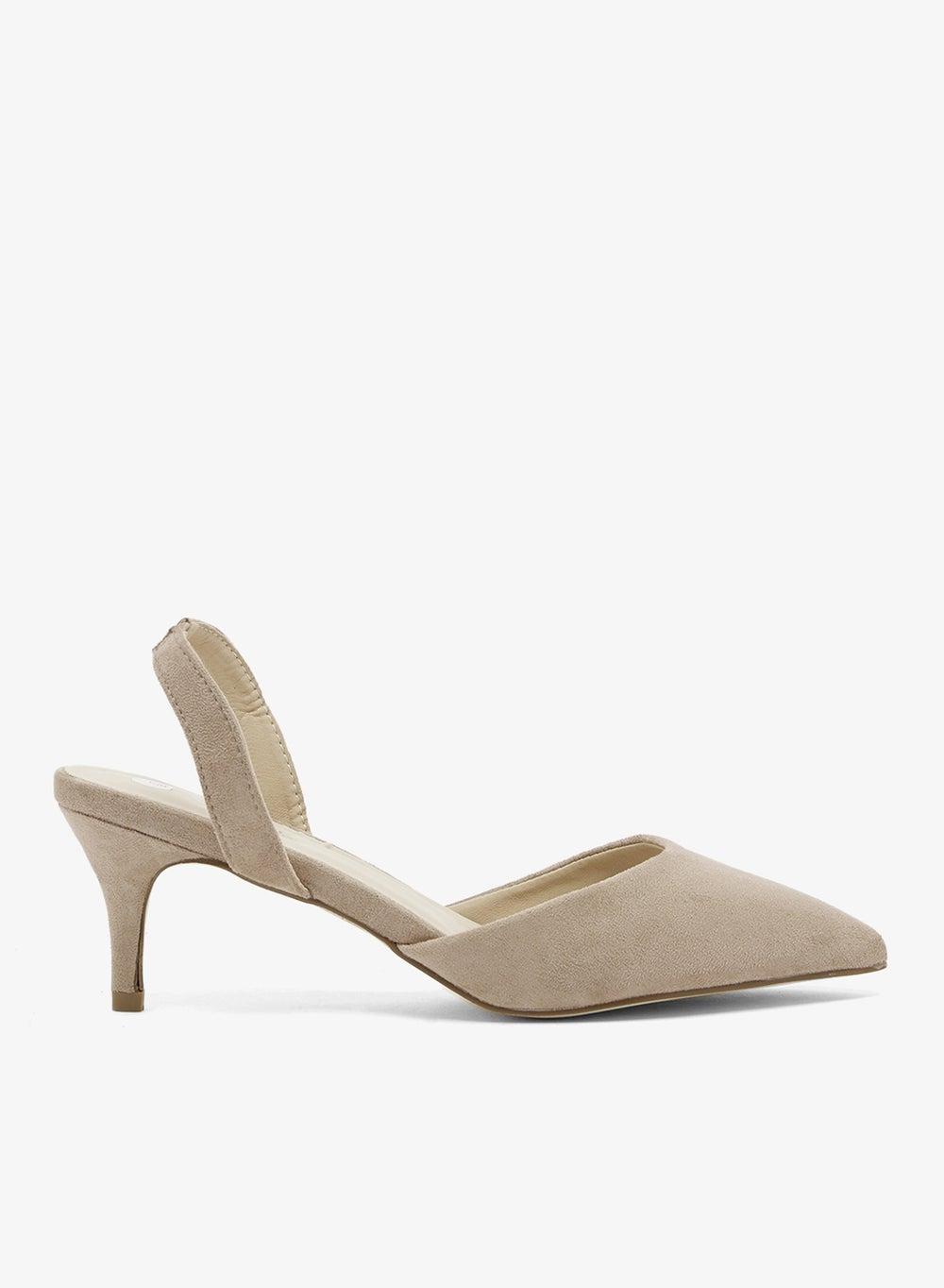 Classic Sling-Back Pump F90057Mf1 Taupe Mid Heel - Image 1