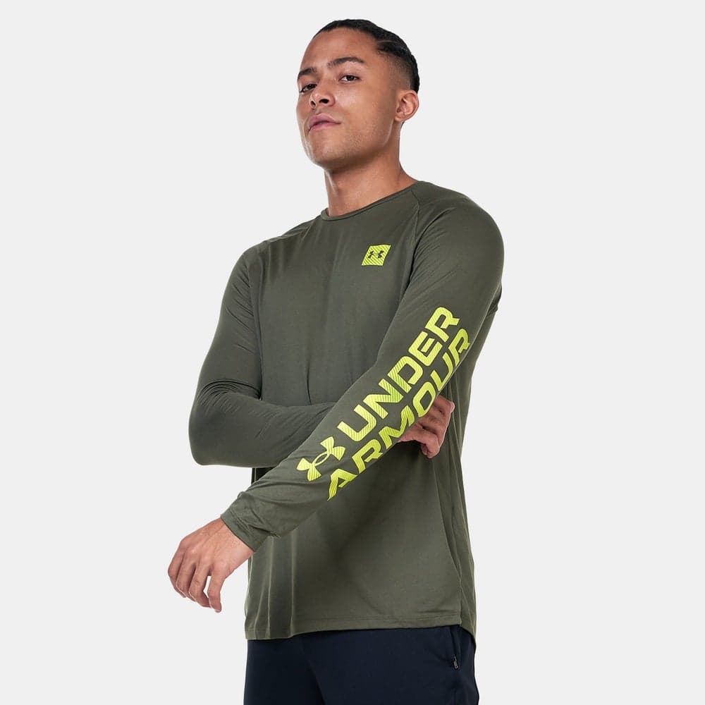 UA Tech™ Print Fill Men's Long Sleeve Training T-Shirt - Image 1