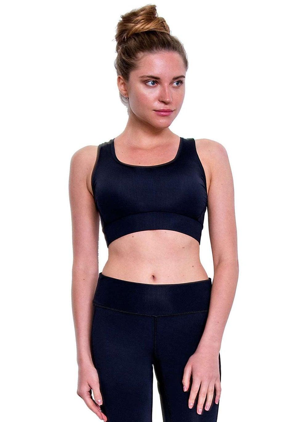COEGA Black Ladies Swim Crop Top - Image 1