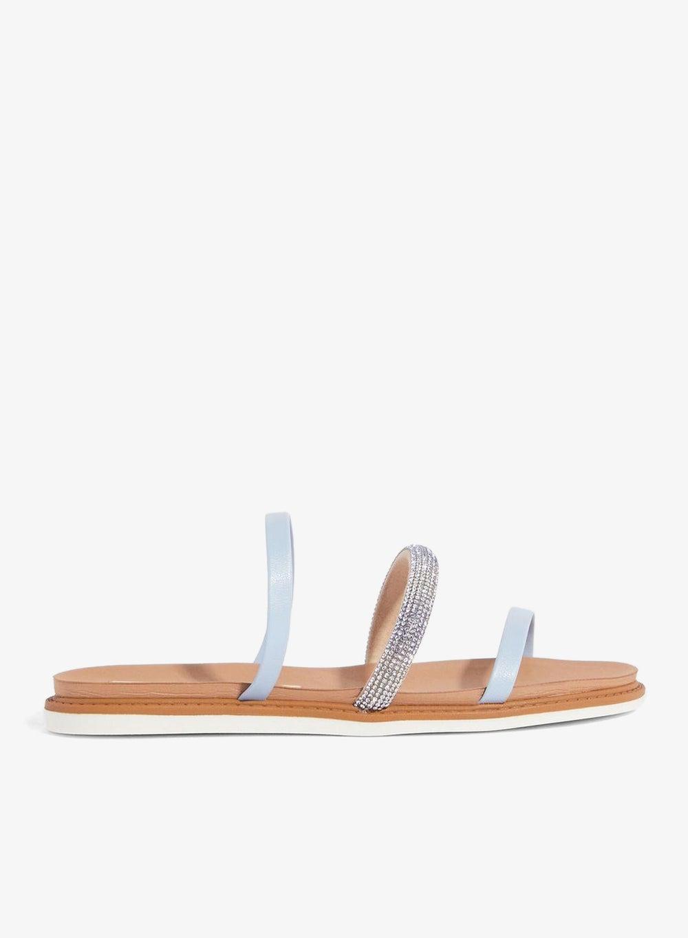 Jeans Flat Sandals for Women – Slip-On Comfort - Image 1