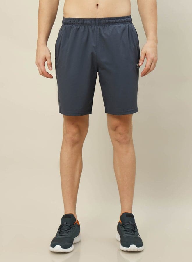 Technosport Grey 2-Way Stretch Training Shorts 7015041214 - Image 1