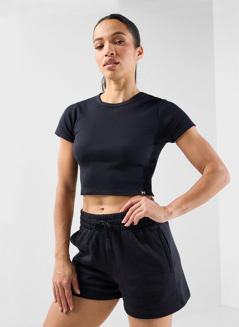 Ribbed Baby Fit Crop T-Shirt 6000264 - Image 1