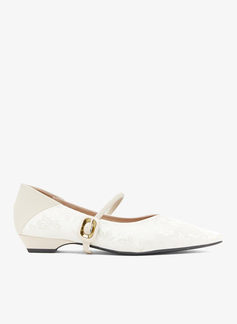 Classic Cream Block Heel Pumps Xz256092 - Image 1