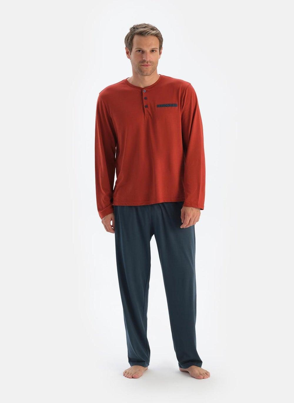 Supreme Red Crew Neck Pajama Set 24Aw18491Me - Image 1