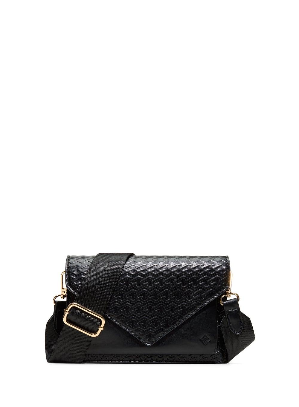 Larissaa002 Classic Black Monogram Crossbody Bag - Image 1