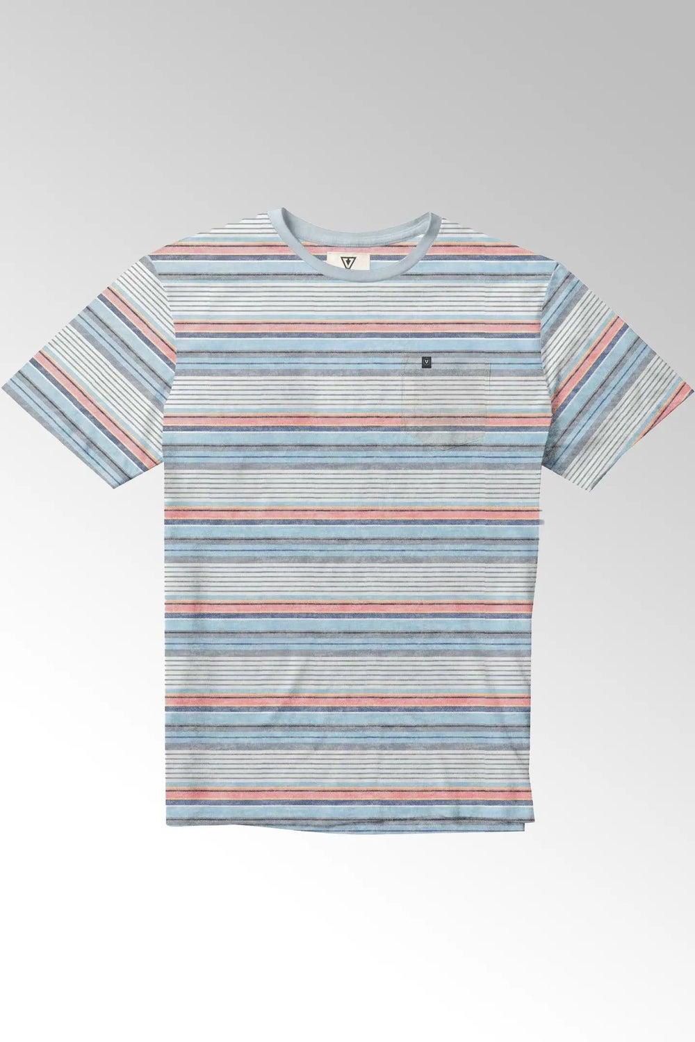 Eventide Seaside Heather SS PKT Striped Tee - Image 1