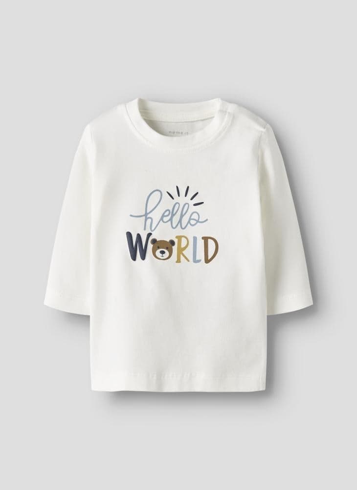 Nbmkillo Hello World Kids Long Sleeve T-Shirt - Image 1
