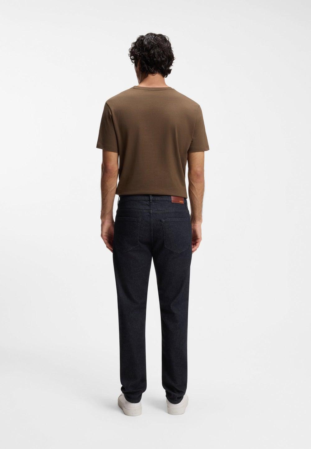 BOSS Maine Regular-Fit Dark Blue Stretch Jeans - Image 1
