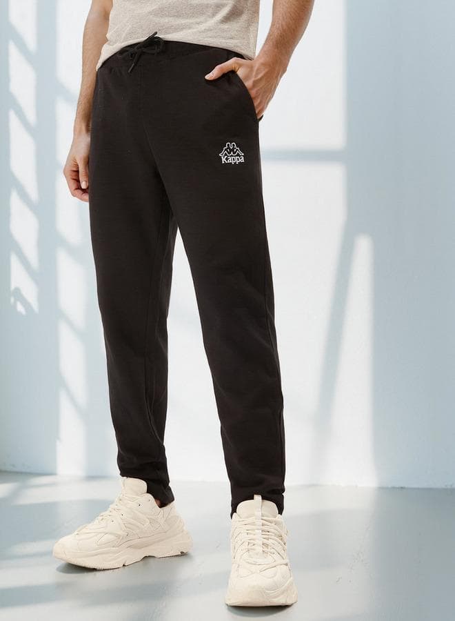 Kappa Black Slim Fit Drawstring Track Pants - Image 1