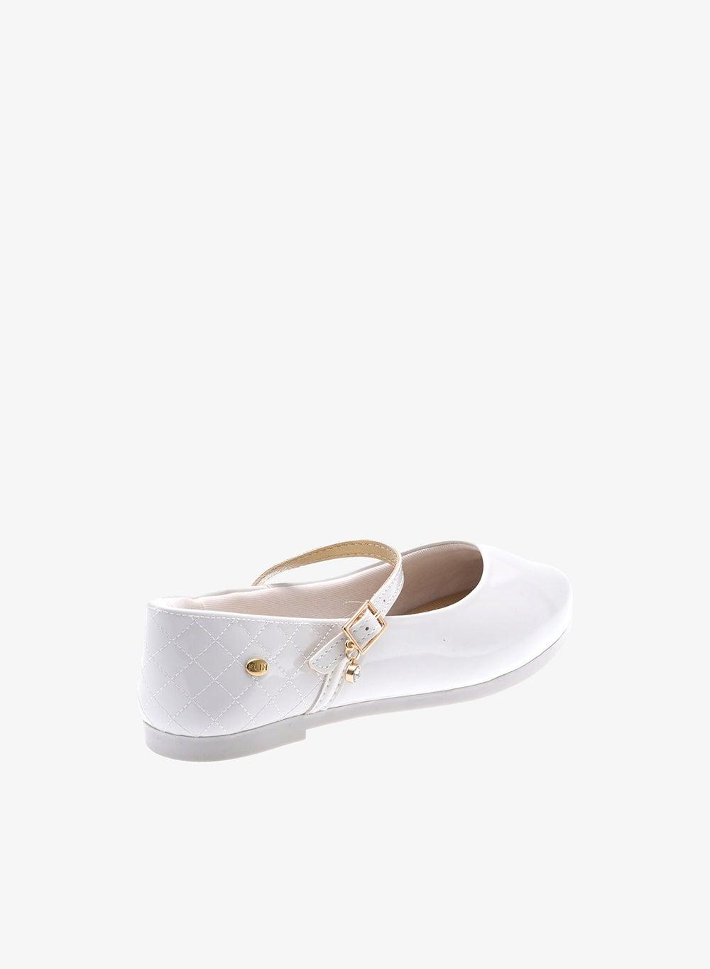 KLIN Princesa Branco Girls Buckle Flat Sandal - Image 1