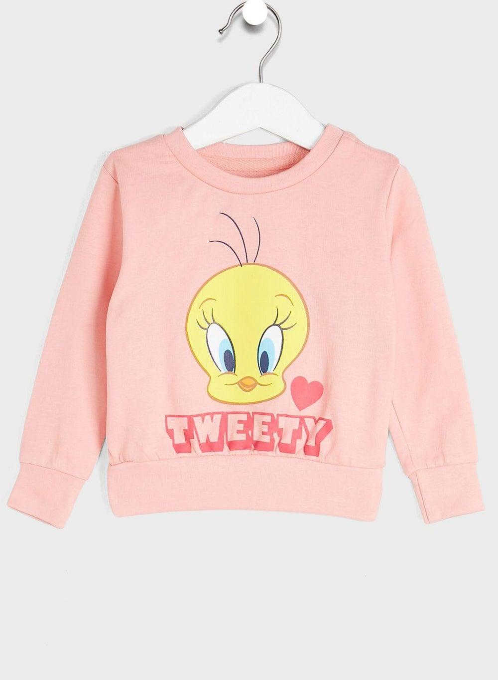 Infant Tweety Graphic Cotton Sweatshirt - Image 1
