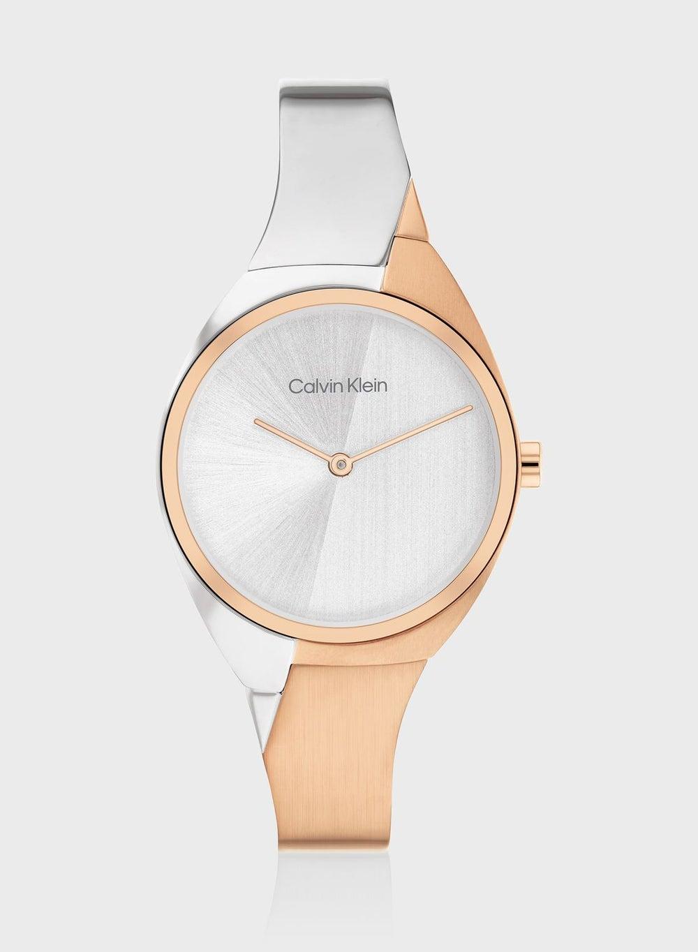 Calvin Klein Silver Analogue Watch 25200237 Steel Bracelet - Image 1
