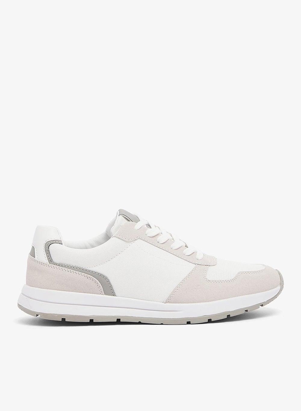 Sf2541 White Grey Casual Lace-Up Sneakers - Image 1
