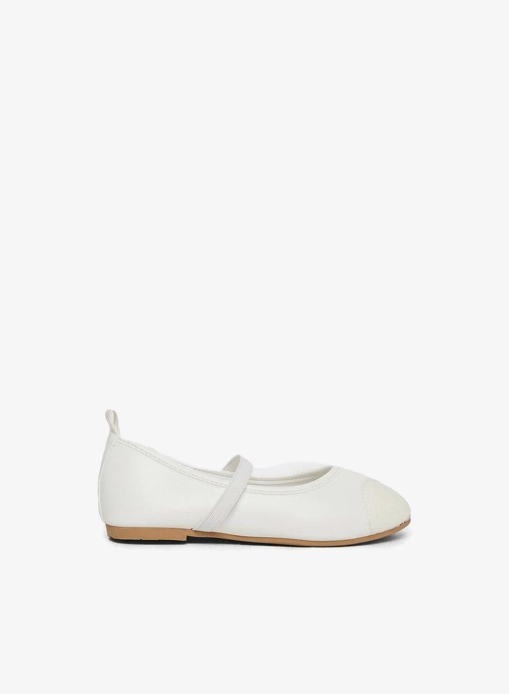 Styli White Glitter Toe Slip-On Ballerinas - Image 1
