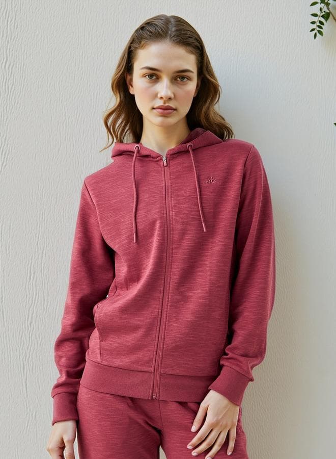 Kappa Pink Zip Hoodie with Kangaroo Pockets - Image 1