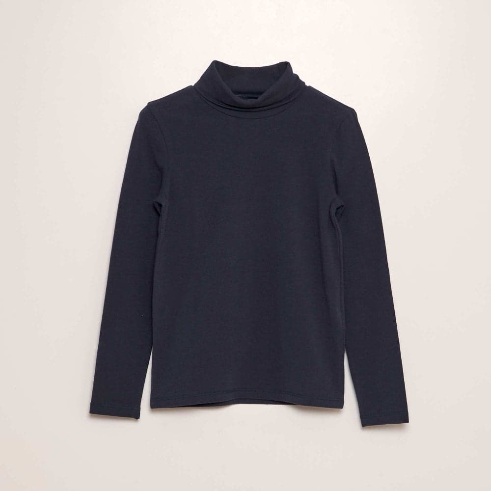 Girls Stretch Cotton Blue Undersweater Tee - Image 1