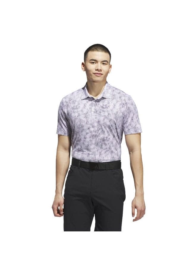 Ultimate365 Textured Print Golf Polo Shirt Pink - Image 1